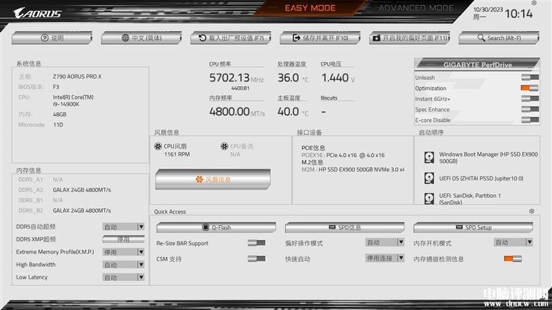最新主板評測：技嘉冰雕X Z790 AORUS PRO X主板評測，權(quán)威硬件評測網(wǎng)站,www.cdhysqd.com