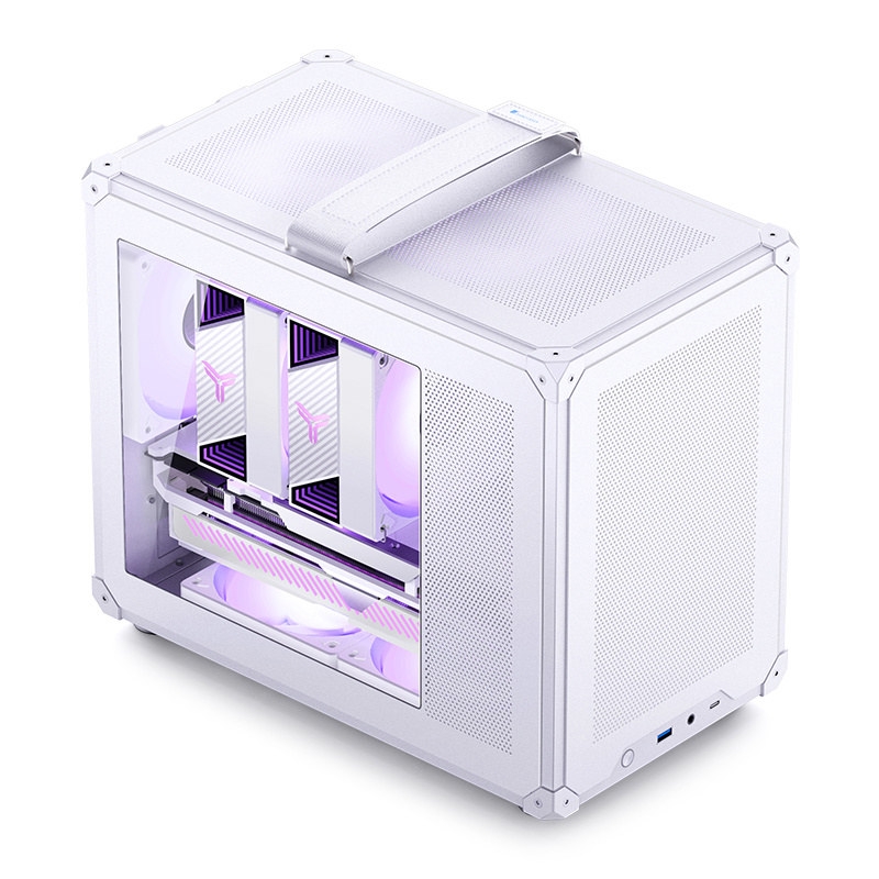 喬思伯20.8L提手MATX機箱C6 MAX發布 玻璃+MESH混合左側板,權威硬件評測網站,www.cdhysqd.com