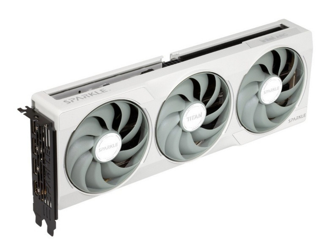 撼與銳炫B580 TITAN Luna OC白色版顯卡上市 出廠超頻至2740MHz售價2099元，權(quán)威硬件評測網(wǎng)站,www.cdhysqd.com