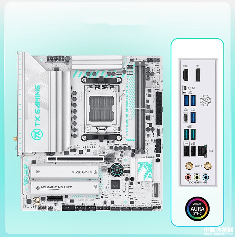 華碩TX GAMING B650EM WIFI W上市 1槽顯卡+2DIMM售價1299元，權威硬件評測網站,www.cdhysqd.com